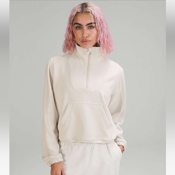 NWT lululemon brushed softstreme ribbed half zip - Picture 1 of 9